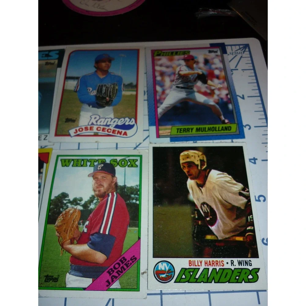 Topps Baseball‎ Hockey Card Lot 8pc Kirk Gibson Drakes Billy Harris 1970s-90s